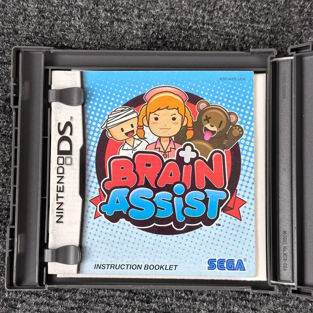 Brain Assist Nintendo DS SEGA‎ Puzzle Game NTR-AU7E-USA CIB Complete Case Manual